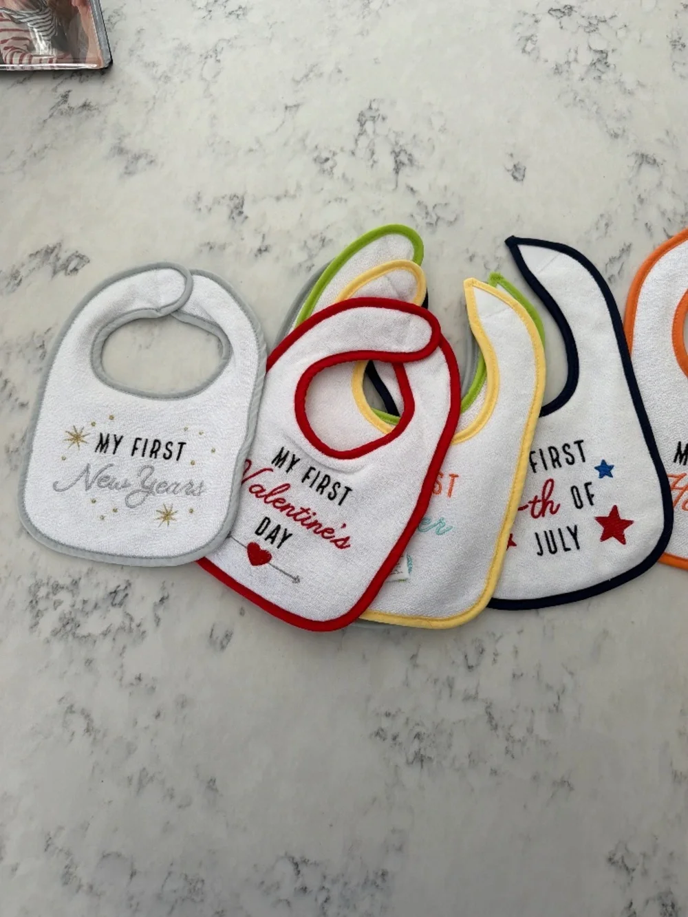 NWOT Set of 10 ‘My First’ Holidays Bibs